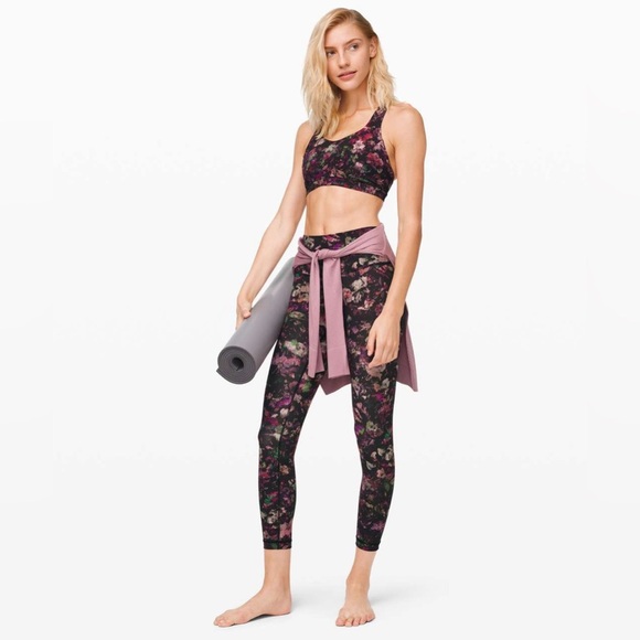 Lululemon Free To Be Serene Bra in Floral Illusion Antique White Multi Size 4 - Picture 5 of 8